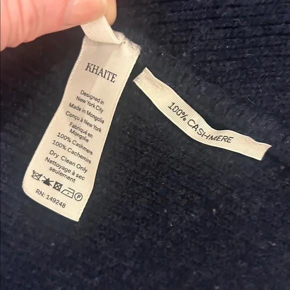 Khaite Scarlet Cardigan in Blue Abyss - Picture 11 of 16